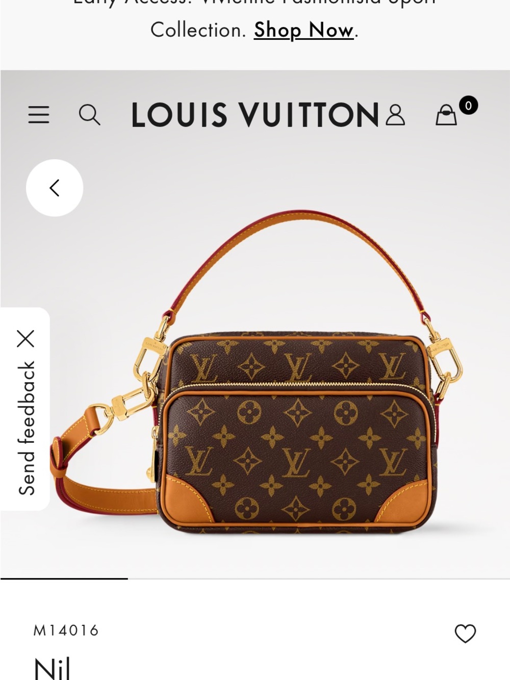 Louis Vuitton Nil Monogram Crossbody Bag in Brown and Tan NWOT